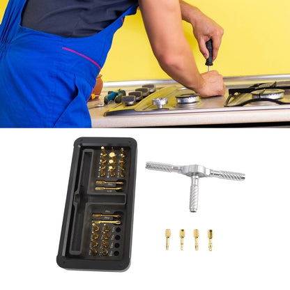 Ratchet Screwdriver Set Labor Saving 30 in 1 Design Multifunctional Ergonomic Ratcheting Screwdriver Multi Bit Set
