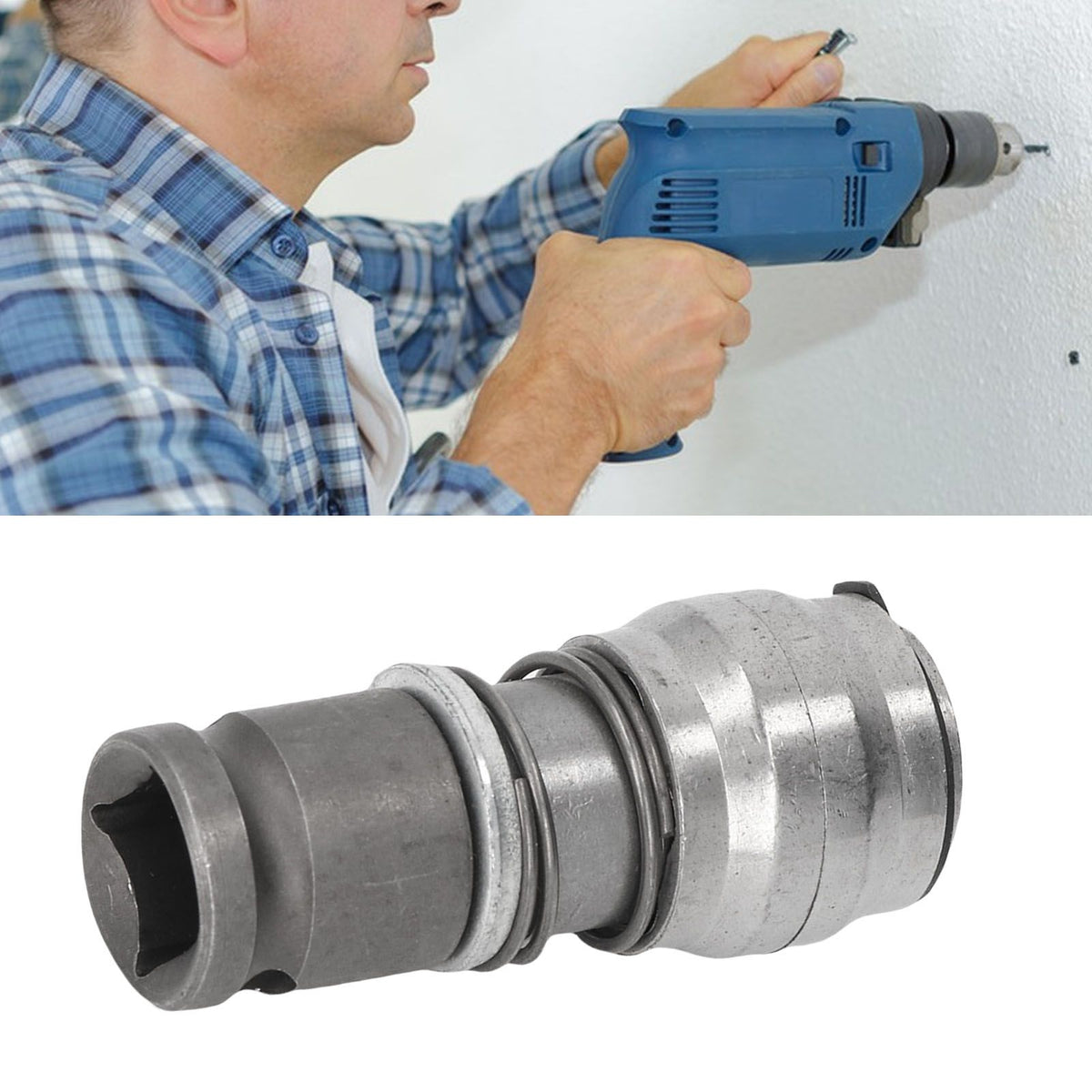 8pcs Impact Drill to Hammer Adapter Converter Electric Hammer Conversion Head Multi Functional Alloy Steel