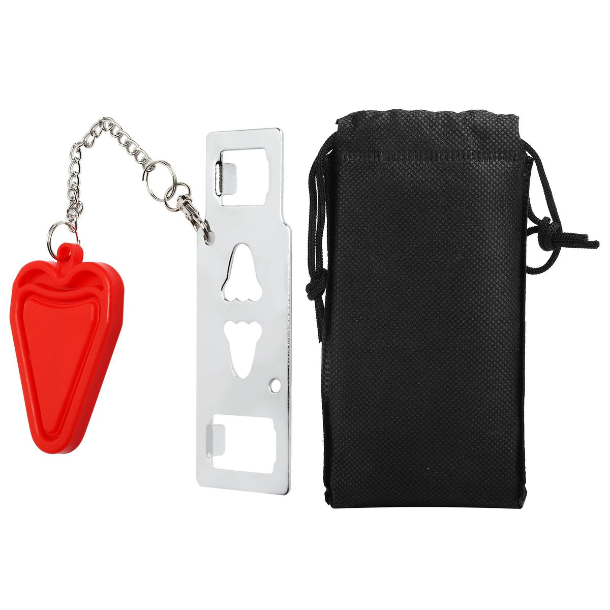 Travel Door Lock Portable AntiTheft Safety Lock Stopper for Hotel Travel Accommodation Red