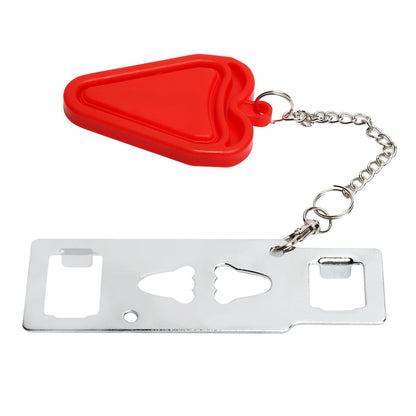 Travel Door Lock Portable AntiTheft Safety Lock Stopper for Hotel Travel Accommodation Red