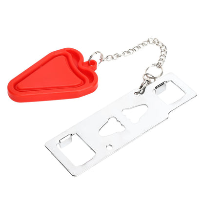 Travel Door Lock Portable AntiTheft Safety Lock Stopper for Hotel Travel Accommodation Red