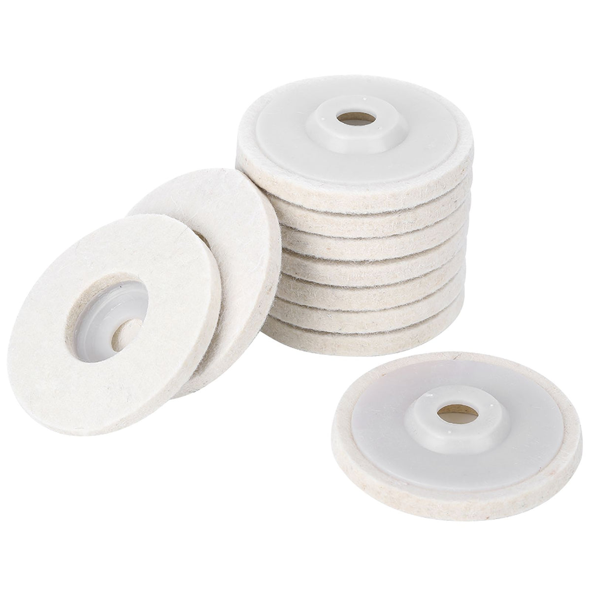 10pcs Angle Grinder Polishing Discs Wool Buffing Grinding Wheel Pads Kits for Metal JewelryFine Wool