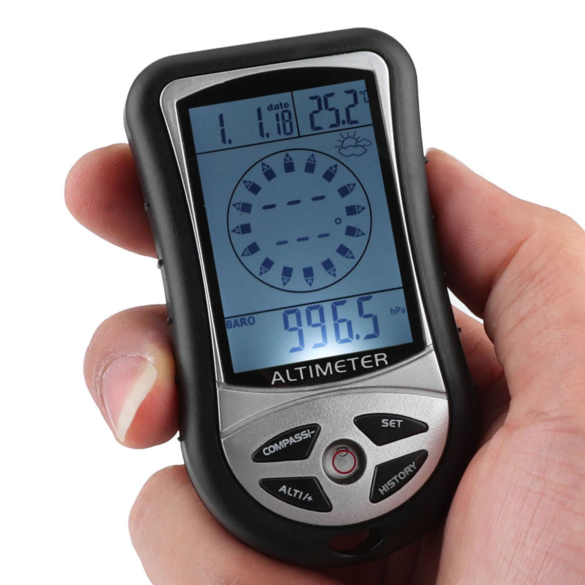Portable Compass Multifunctional Electronic Weather Altimeter Altitude Barometer