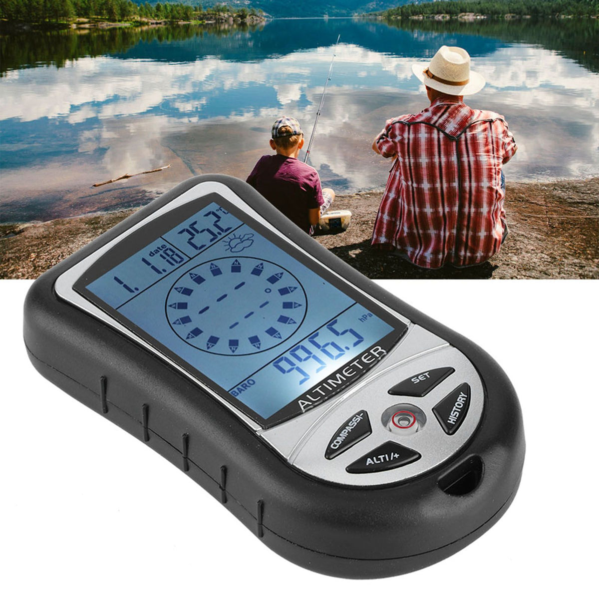 Portable Compass Multifunctional Electronic Weather Altimeter Altitude Barometer