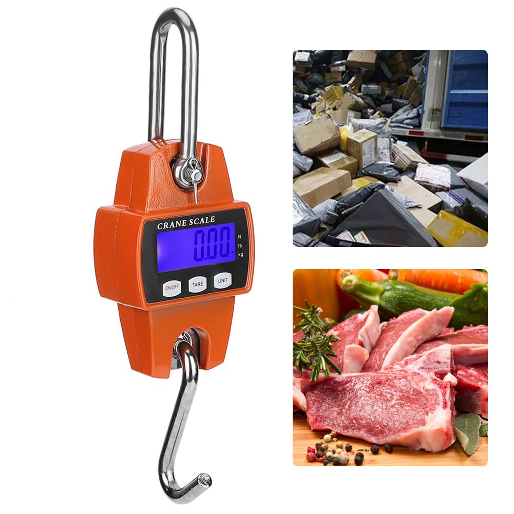 300KG Industrial Crane Scale LCD Digital Electronic Hook Hanging Weight Scale for Large Luggage