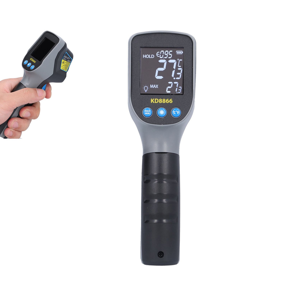 Industrial Infrared Thermometer NonContact Durable Portable Small High Accuracy Temperature Meter(KD8866 )