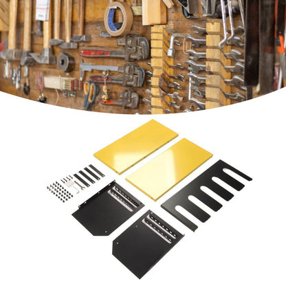 Power Tool Organizer Wall Mount 5 Slot Electric Drill Storage Rack Heavy Duty Drill Holder for Garage Workshop Warehouse Yellow