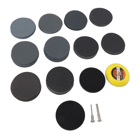 Sanding Discs Paper Mirror Polishing Grit 60 100 150 240 400 600 1000 1500 2000 3000 Wet Dry Sandpaper Set Hook and Loop Sanding Disc