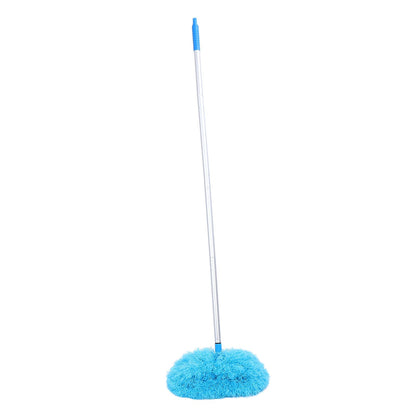 Extra Long Round Duster 360 Degree Rotation Multifunctional Washable Ceiling Fan Duster 140cm Dust Removal Tool for High Ceilings Furniture Blue