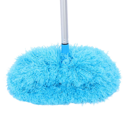 Extra Long Round Duster 360 Degree Rotation Multifunctional Washable Ceiling Fan Duster 140cm Dust Removal Tool for High Ceilings Furniture Blue