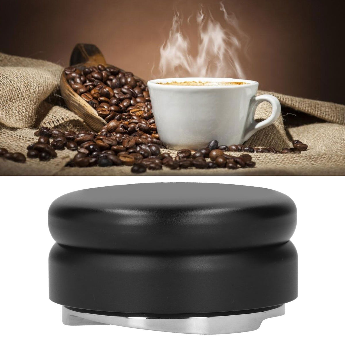 58mm Coffee Tamper Stainless Steel Coffee Distributor Leveler Tool Home Kitchen Tool3 Angled Slopes Base