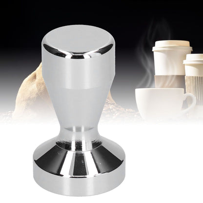 Coffee Tamper Stainless Steel Italian Compact Coffee Powder Press Hammer for Home Office Silver49mm