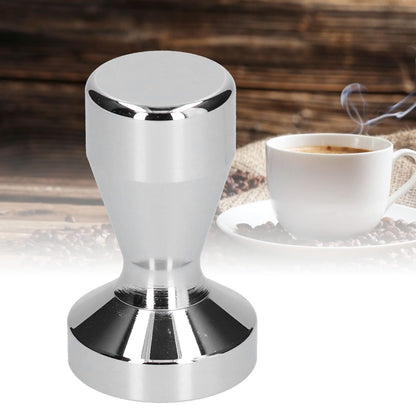 Coffee Tamper Stainless Steel Italian Compact Coffee Powder Press Hammer for Home Office Silver49mm