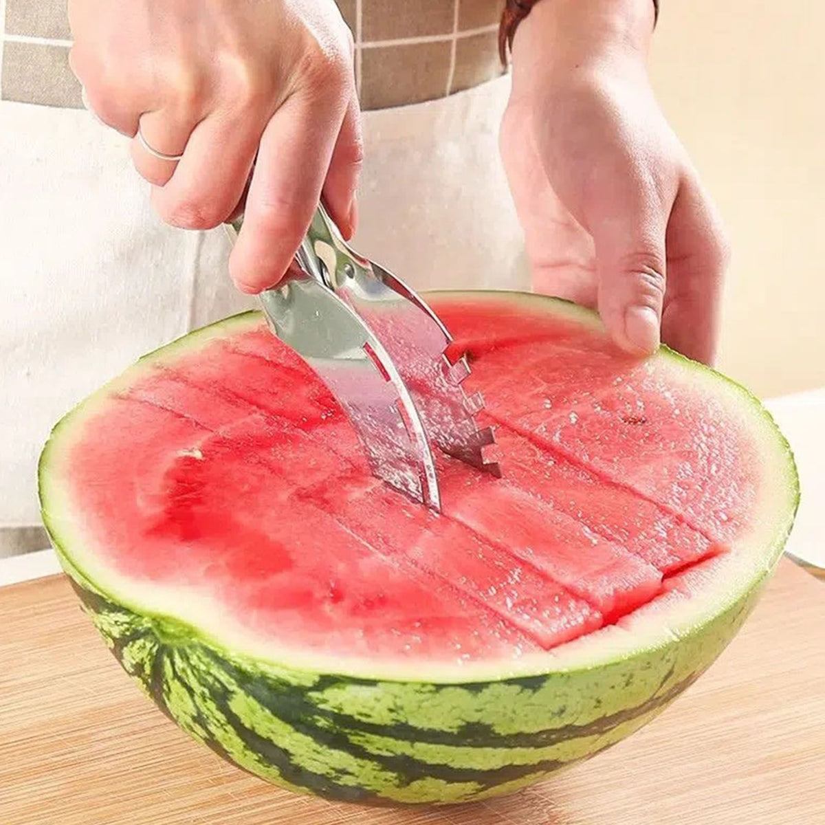 Stainless Steel Watermelon Splitter Multifunctional Watermelon Cutter Slicing Cutting Tool