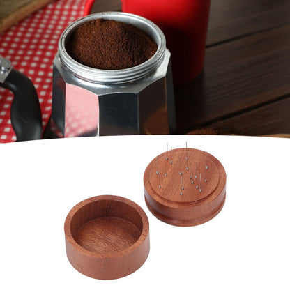 Coffee Needle Distributor Shabili Wood Time Labor Saving Wooden Grind Tamper Stirrer Tool 53mm
