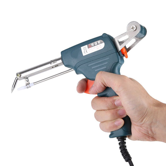 60W Portable Automatic Send Tin Electrical Soldering Iron Gun Welding Tool(Blackish Green)