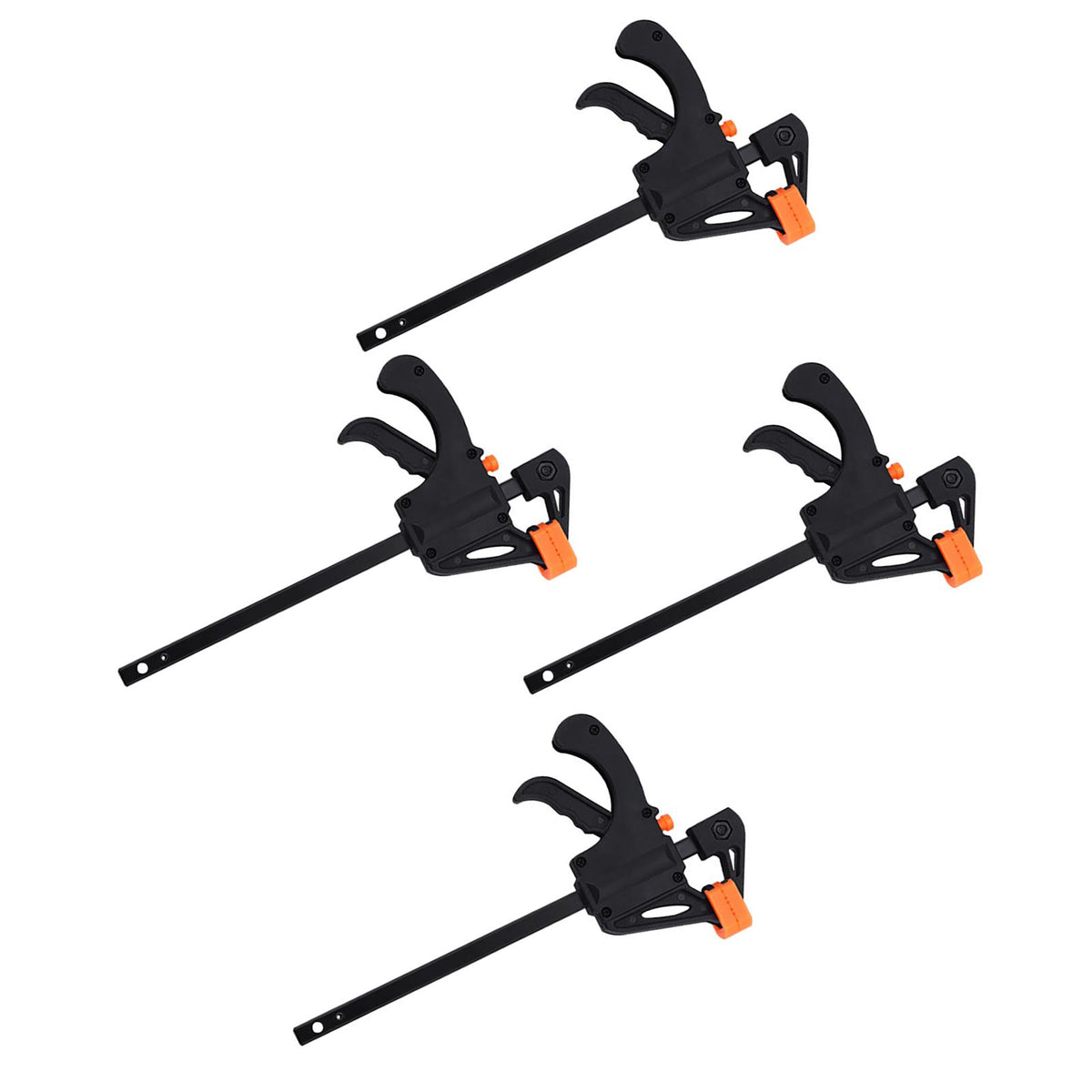 4pcs 4inch Bar F Clamps Clip Grip Quick Ratchet Release Woodworking DIY Hand Tool Kit