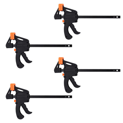 4pcs 4inch Bar F Clamps Clip Grip Quick Ratchet Release Woodworking DIY Hand Tool Kit