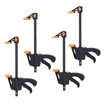 4pcs 4inch Bar F Clamps Clip Grip Quick Ratchet Release Woodworking DIY Hand Tool Kit