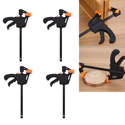4pcs 4inch Bar F Clamps Clip Grip Quick Ratchet Release Woodworking DIY Hand Tool Kit