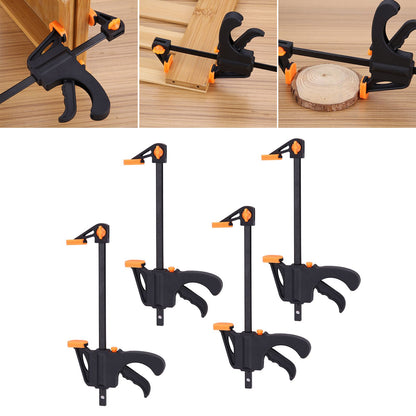 4pcs 4inch Bar F Clamps Clip Grip Quick Ratchet Release Woodworking DIY Hand Tool Kit
