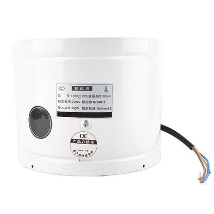 42W 220V Wall Mounted Exhaust Fan Low Noise Home Bathroom Kitchen Garage Air Vent Ventilation