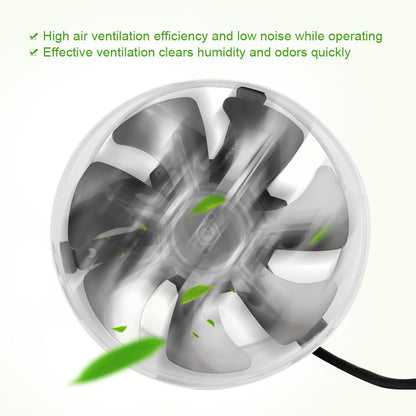 42W 220V Wall Mounted Exhaust Fan Low Noise Home Bathroom Kitchen Garage Air Vent Ventilation