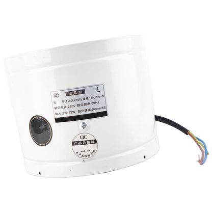 42W 220V Wall Mounted Exhaust Fan Low Noise Home Bathroom Kitchen Garage Air Vent Ventilation
