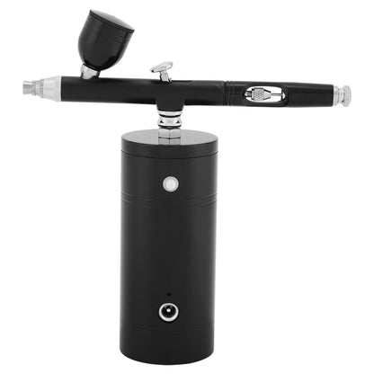0.3mm Black Mini Air Compressor Spray Gun Airbrush Set 7CC Capacity Set USB Powered 8.4V