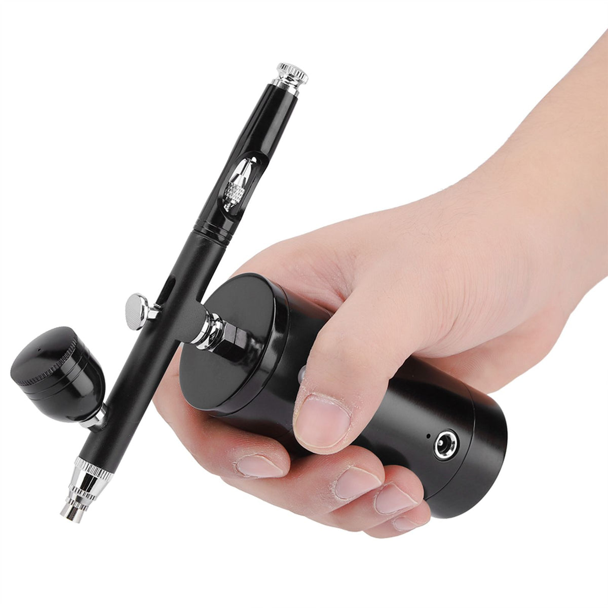 0.3mm Black Mini Air Compressor Spray Gun Airbrush Set 7CC Capacity Set USB Powered 8.4V