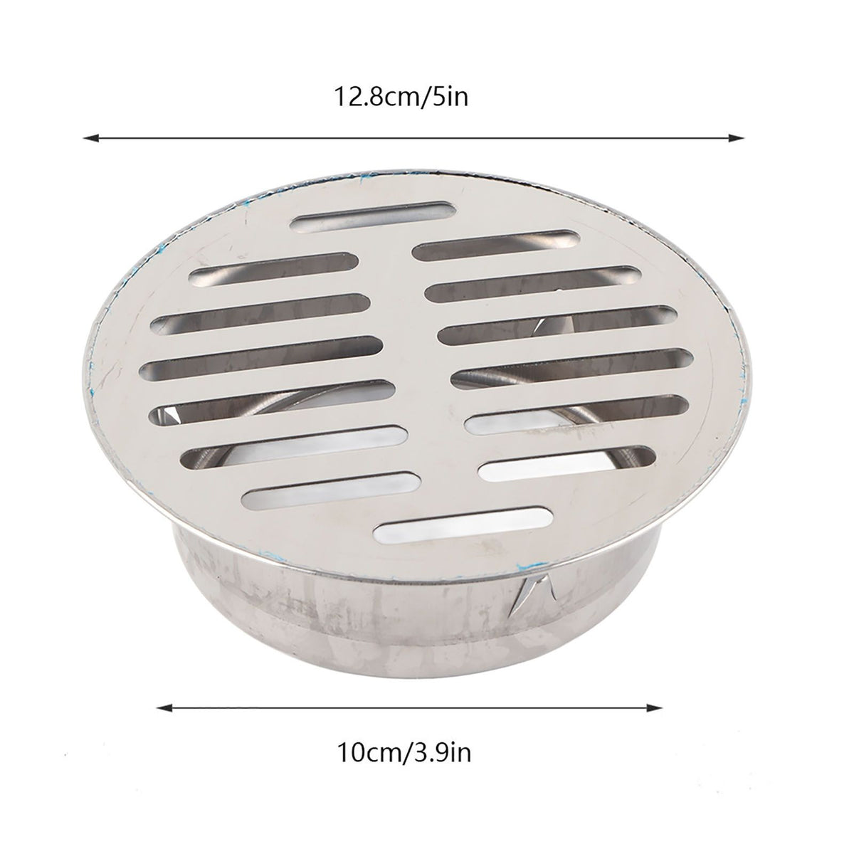 Stainless Steel Balcony Anti Blocking Floor Drain for Outdoor Yard Use(110 Flat)