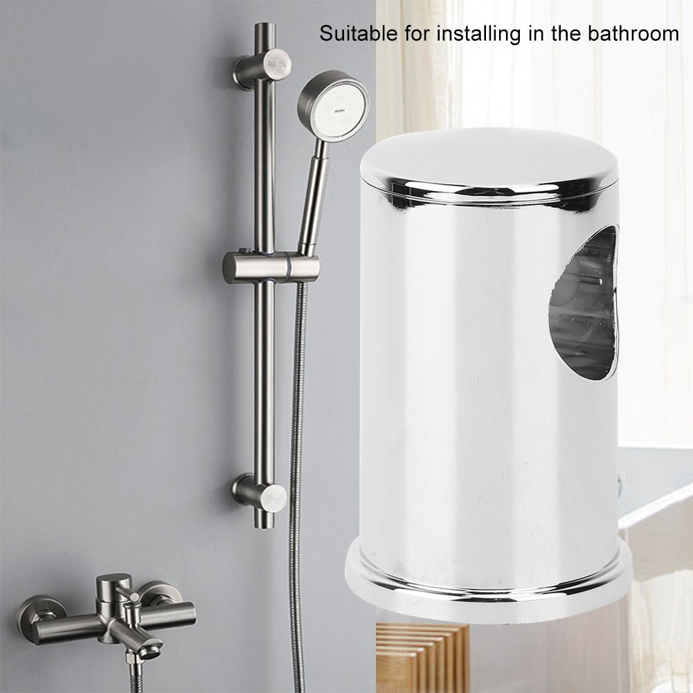 2Pcs Silver White ABS Electroplating Shower Lifting Rail Bracket Base Bathroom Accessories