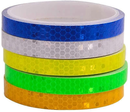 2 Pack Self-Adhesive Reflective Tape, 1cm x 8m Waterproof Safety Tape for Trailers
