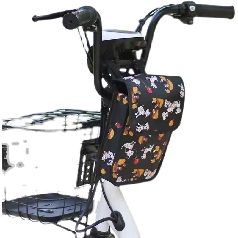 OQsport Bicycle Bag 3L Canvas Front Storage Medium Three-dimensional style + cow spot