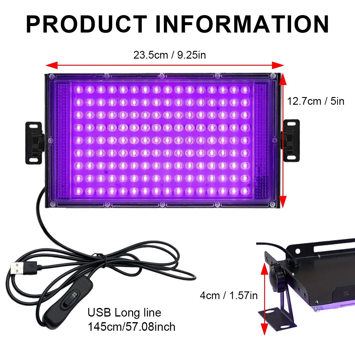 High-Efficiency 96 LED UV Curing Light for Resin and Epoxy Crafting – USB-Powered Desktop Lamp for DIY Jewelry, Halloween Ornaments, and Quick-Dry UV Glue Projects with Adjustable Stand (144LEDS)