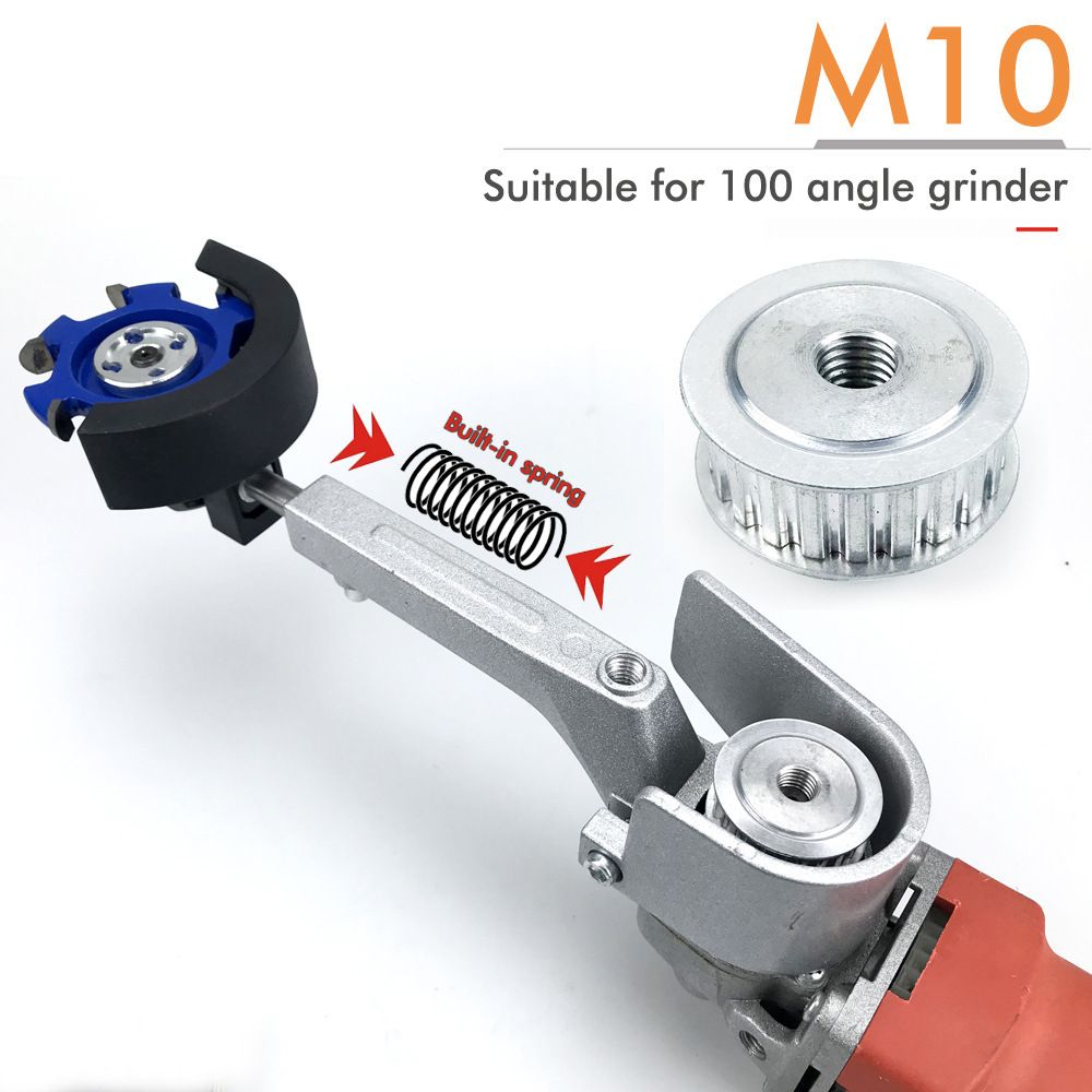 Angle Grinder to Carving Tool Adapter with Wood Carving Disc for Woodworking Grooving Sculpting Shaping Compatible with Multiple Grinder Models (Angle Grinder-Router Adapter (M10))