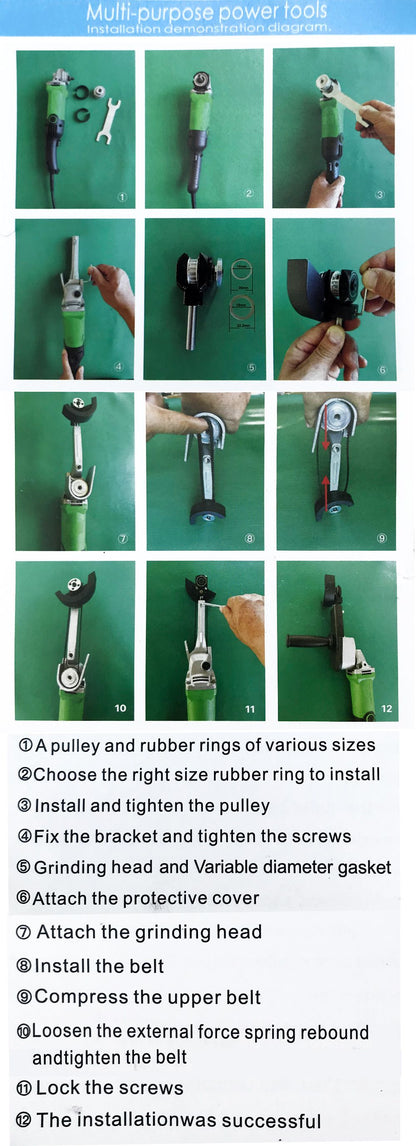 Angle Grinder to Carving Tool Adapter with Wood Carving Disc for Woodworking Grooving Sculpting Shaping Compatible with Multiple Grinder Models (Angle Grinder-Router Adapter (M10))