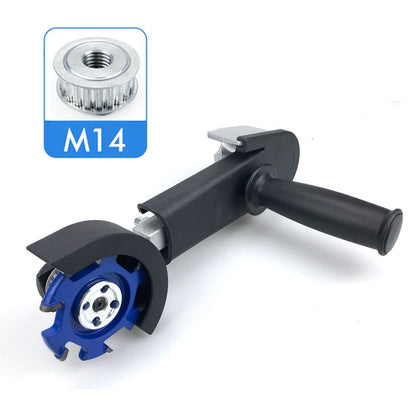 Angle Grinder to Carving Tool Adapter with Wood Carving Disc for Woodworking Grooving Sculpting Shaping Compatible with Multiple Grinder Models (Angle Grinder-Router Adapter (M10))
