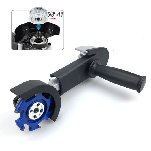 Angle Grinder to Carving Tool Adapter with Wood Carving Disc for Woodworking Grooving Sculpting Shaping Compatible with Multiple Grinder Models (Angle Grinder-Router Adapter (US Thread))