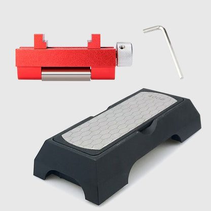 Adjustable Honing Guide Kit with Dual-Sided Diamond Sharpening Stone for Woodworking Chisels Planer Blades and Carving Tools Edge Maintenance (Quick Knife Sharpener (Upgraded Version))