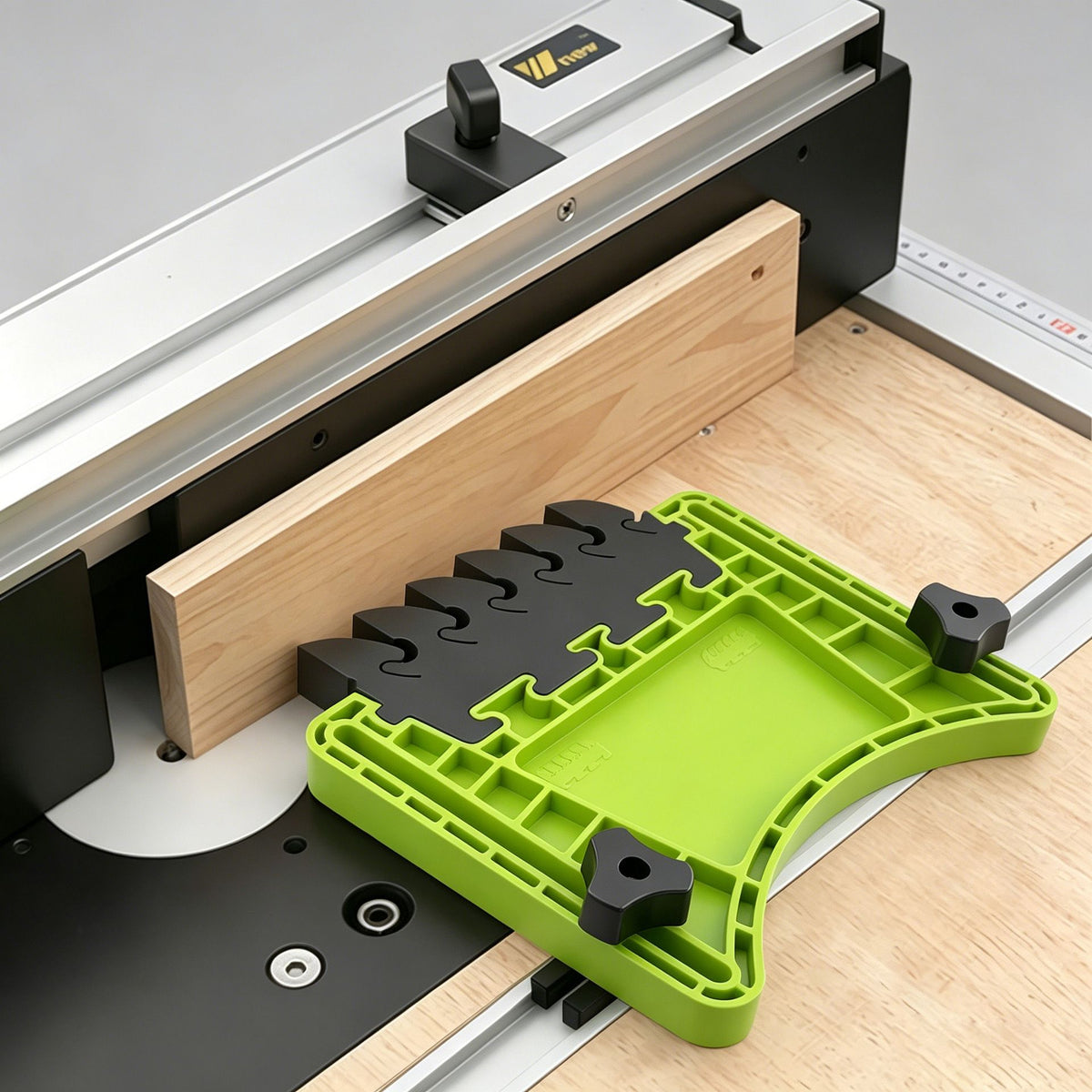 Woodworking Featherboard for Table Saw Router Table and Band Saw, Multi-Color Safety Pressure Board with Replaceable Soft Teeth and T-Slot Mounting Hardware for Precise Wood Feed Control (Red, 1PCS)