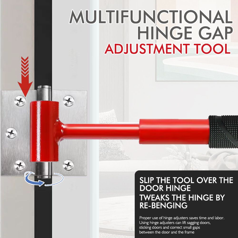 4-in-1 Hinge Gap Adjustment Wrench Set with Interchangeable Socket Heads for Fixing Door Sag, Misalignment, and Uneven Gaps in Home and Commercial Settings (Thread Style(Yellow))