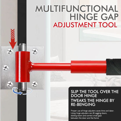 4-in-1 Hinge Gap Adjustment Wrench Set with Interchangeable Socket Heads for Fixing Door Sag, Misalignment, and Uneven Gaps in Home and Commercial Settings (Thread Style(Yellow))