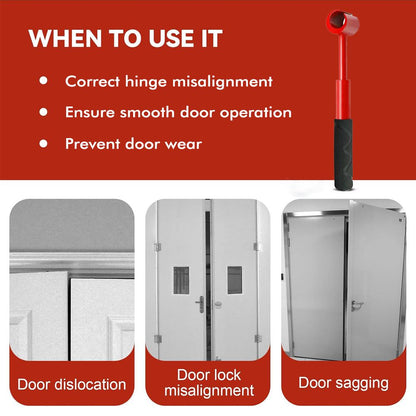 4-in-1 Hinge Gap Adjustment Wrench Set with Interchangeable Socket Heads for Fixing Door Sag, Misalignment, and Uneven Gaps in Home and Commercial Settings (Thread Style(Yellow))