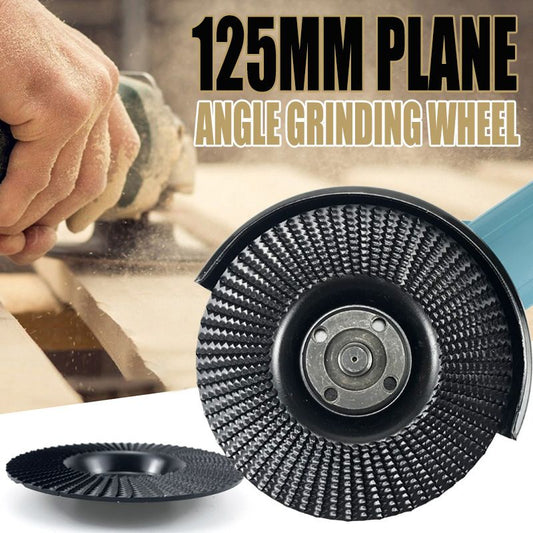 Angle Grinder Wood Carving Disc 125mm Flat Beveled Shaping Wheel for Woodworking DIY Polishing Deburring Root Carving Tea Tray Furniture Crafting (Bevel Grinding Disc, Silver)