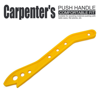 Woodworking Push Stick Safety Pusher for Table Saw Jointer Router, Ergonomic Handle with Anti-Slip Grip and Hanging Holes, Essential Woodshop Accessory for Safe Feeding of Timber and Narrow Stock (Red, 1PCS)