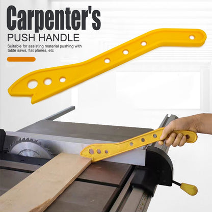 Woodworking Push Stick Safety Pusher for Table Saw Jointer Router, Ergonomic Handle with Anti-Slip Grip and Hanging Holes, Essential Woodshop Accessory for Safe Feeding of Timber and Narrow Stock (Yellow, 1PCS)