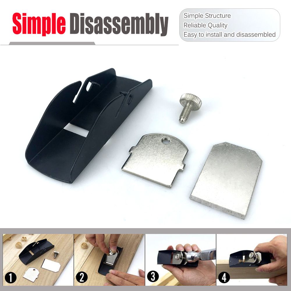 Compact Pocket Hand Planer for Woodworking, Mini Trimming Tool with Adjustable Blade for Model Making, Carving and Small Wood Surface Smoothing Tasks (Black)