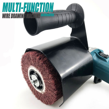 Angle Grinder Conversion Tool Multi-Function Wire Drawing Machine Attachment for Metal Surface Stainless Steel and Floor Grinding Polishing Tasks (UNC Thread)