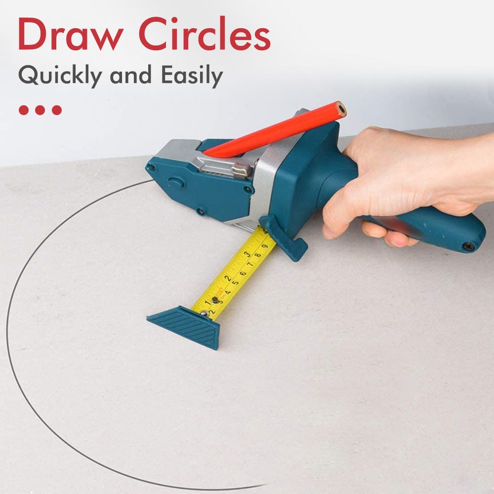 Multifunctional Gypsum Board Cutter with Measuring Tape and Marking Pencil, Gun-Style Handheld Tool for Cutting Drywall, Foam Board, KT Board and Cardboard in Renovation and DIY Craft Projects (Drywall Cutter (with 5 Blades))